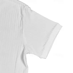 Sale OUKU Men's Golf Shirt Golf Polos Shirts Work Casual Lapel Short Sleeve Basic Modern Plain Vertical Stripes Buttons Summer Spring Regular Fit Black White Wine Khaki Light Grey Golf Shirt