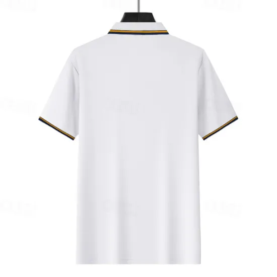 Online OUKU Men's Golf Shirt Golf Polos Shirts Work Casual Lapel Short Sleeve Basic Modern Plain Patchwork Buttons Summer Regular Fit Depression Green Fire Red Black White Light Green Navy Blue Golf Shirt