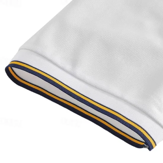Online OUKU Men's Golf Shirt Golf Polos Shirts Work Casual Lapel Short Sleeve Basic Modern Plain Patchwork Buttons Summer Regular Fit Depression Green Fire Red Black White Light Green Navy Blue Golf Shirt