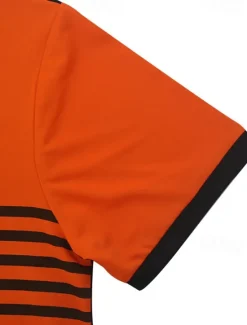 Discount OUKU Men's Golf Shirt Golf Polos Shirts Work Casual Stand Collar Short Sleeve Basic Modern Stripes Buttons Summer Spring Regular Fit White Red Orange Green Gray Golf Shirt