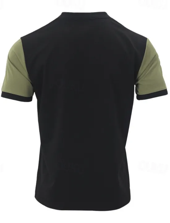 Discount OUKU Men's Golf Shirt Golf Polos Shirts Work Casual Stand Collar Short Sleeve Basic Modern Stripes Buttons Summer Spring Regular Fit White Red Orange Green Gray Golf Shirt