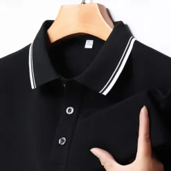 Discount OUKU Men's Golf Shirt Golf Polo Work Casual Lapel Short Sleeve Basic Modern Color Block Patchwork Button Spring & Summer Regular Fit Black White Light Green Navy Blue Light Blue Golf Shirt