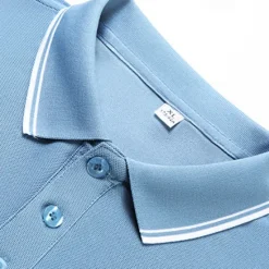 Discount OUKU Men's Golf Shirt Golf Polo Work Casual Lapel Short Sleeve Basic Modern Color Block Patchwork Button Spring & Summer Regular Fit Black White Light Green Navy Blue Light Blue Golf Shirt
