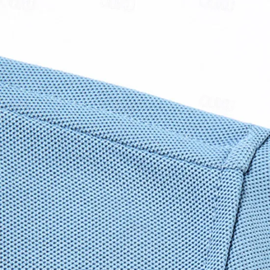 Discount OUKU Men's Golf Shirt Golf Polo Work Casual Lapel Short Sleeve Basic Modern Color Block Patchwork Button Spring & Summer Regular Fit Black White Light Green Navy Blue Light Blue Golf Shirt
