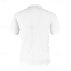 New OUKU Men's Golf Shirt Golf Polos Shirts Casual Sports Lapel Short Sleeve Basic Comfortable Plain Buttons Jacquard Summer Regular Fit Black White Navy Blue Blue sky blue Dark Gray Golf Shirt