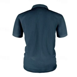 New OUKU Men's Golf Shirt Golf Polos Shirts Casual Sports Lapel Short Sleeve Basic Comfortable Plain Buttons Jacquard Summer Regular Fit Black White Navy Blue Blue sky blue Dark Gray Golf Shirt