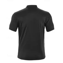 New OUKU Men's Golf Shirt Golf Polos Shirts Work Casual Stand Collar Short Sleeve Basic Modern Color Block Plain Buttons Summer Regular Fit Black White Wine Navy Blue Sky Blue Khaki Golf Shirt
