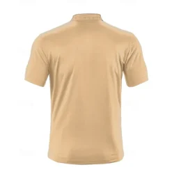 New OUKU Men's Golf Shirt Golf Polos Shirts Work Casual Stand Collar Short Sleeve Basic Modern Color Block Plain Buttons Summer Regular Fit Black White Wine Navy Blue Sky Blue Khaki Golf Shirt