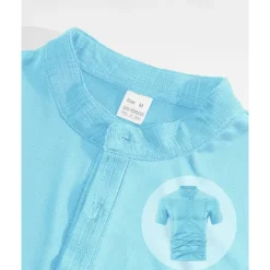 New OUKU Men's Golf Shirt Golf Polos Shirts Work Casual Stand Collar Short Sleeve Basic Modern Color Block Plain Buttons Summer Regular Fit Black White Wine Navy Blue Sky Blue Khaki Golf Shirt