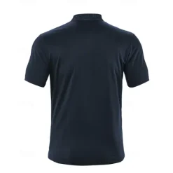 New OUKU Men's Golf Shirt Golf Polos Shirts Work Casual Stand Collar Short Sleeve Basic Modern Color Block Plain Buttons Summer Regular Fit Black White Wine Navy Blue Sky Blue Khaki Golf Shirt