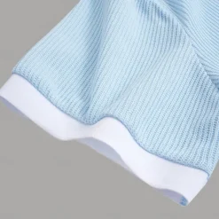Online OUKU Men's Golf Shirt Knit Polo Business Casual Classic Short Sleeve Fashion Old Money Style Color Block Button Knitted Summer Spring Regular Fit Light Blue Dark Grey White Burgundy Khaki Golf Shirt
