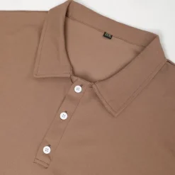 Online OUKU Men's Golf Shirt Knit Polo Street Casual Polo Collar Classic Long Sleeve Fashion Casual Solid Color Plain Button Front Simple Spring & Fall Regular Fit Black White Light Green Pink Wine Navy Blue