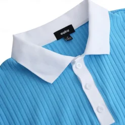 Best OUKU Men's Golf Shirt Knit Polo Work Casual Ribbed Polo Collar Classic Short Sleeve Basic Modern Color Block Ribbed Spring & Summer Regular Fit White Yellow Blue Green Gray Golf Shirt