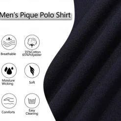 New OUKU Men's Golf Shirt Pique Polo Shirt Work Business Ribbed Polo Collar Classic Short Sleeve Basic Modern Solid Color Buttons Ribbed Spring & Summer Regular Fit Black Wine Navy Blue Royal Blue Golf Shirt