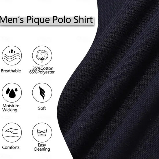 New OUKU Men's Golf Shirt Pique Polo Shirt Work Business Ribbed Polo Collar Classic Short Sleeve Basic Modern Solid Color Buttons Ribbed Spring & Summer Regular Fit Black Wine Navy Blue Royal Blue Golf Shirt