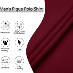Online OUKU Men's Golf Shirt Pique Polo Shirt Business Casual Turndown Long Sleeve Fashion Basic Solid Color Color Block Patchwork Button Spring & Fall Regular Fit Black White Burgundy Navy Blue Orange Golf