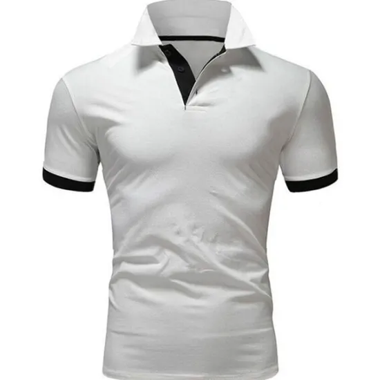 Hot OUKU Men's Golf Shirt Polo Casual Sports Classic Short Sleeve Basic Casual Solid Color Plain Button Front Summer Spring Regular Fit Apple Green Light Pink Golden yellow Lake blue Yellow and Navy Black