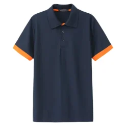 Hot OUKU Men's Golf Shirt Polo Casual Sports Classic Short Sleeve Basic Casual Solid Color Plain Button Front Summer Spring Regular Fit Apple Green Light Pink Golden yellow Lake blue Yellow and Navy Black
