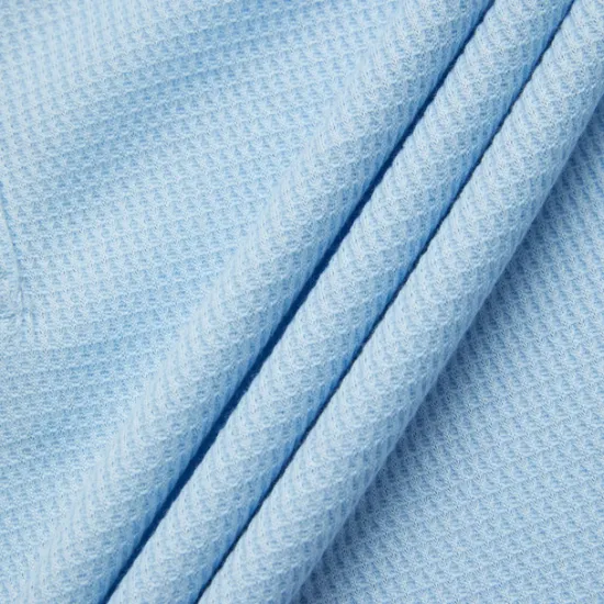 Best OUKU Men's Golf Shirt Waffle Knit Polo Shirt Casual Holiday Lapel Short Sleeve Fashion Old Money Style Plain Button Summer Spring Regular Fit White Light Blue Golf Shirt
