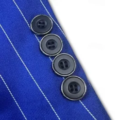Discount OUKU Men's Graduation Blazer Business Cocktail Party Wedding Party Fashion Casual Spring & Fall Polyester Stripes Pocket Buttons Comfortable Single Breasted Blazer Black White Yellow Pink