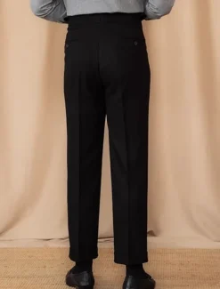 Discount OUKU Men's Graduation Dress Pants Trousers Chinos Buttons Pocket Plain Comfort Formal Party Work Fashion Classic Style Black Brown Micro-elastic