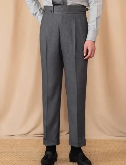 Discount OUKU Men's Graduation Dress Pants Trousers Chinos Buttons Pocket Plain Comfort Formal Party Work Fashion Classic Style Black Brown Micro-elastic