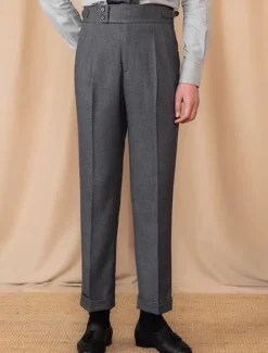 Discount OUKU Men's Graduation Dress Pants Trousers Chinos Buttons Pocket Plain Comfort Formal Party Work Fashion Classic Style Black Brown Micro-elastic