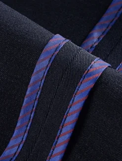 Hot OUKU Men's Graduation Dress Pants Trousers Chinos Slacks Buttons Pocket Plain Comfort Formal Party Work Fashion Classic Style Micro-elastic Navy Blue