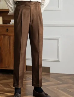 Outlet OUKU Men's Graduation Dress Pants Trousers Chinos Pocket Solid Color Comfort Formal Party Work Fashion Classic Style Black Khaki Micro-elastic