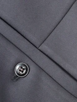 Outlet OUKU Men's Graduation Dress Pants Trousers Chinos Buttons Pocket Solid Color Comfort Formal Party Work Fashion Classic Style Black Wine Micro-elastic