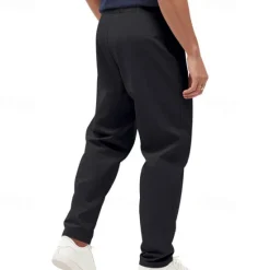 Discount OUKU Men's Graduation Trousers Casual Pants Pocket Drawstring Elastic Waist Plain Comfort Sports Outdoor Daily Fashion Casual Black White Micro-elastic