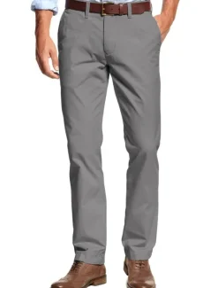 Clearance OUKU Men's Graduation Trousers Chinos Chino Pants Pocket Plain Comfort Breathable Outdoor Daily Going out Fashion Casual Black Khaki