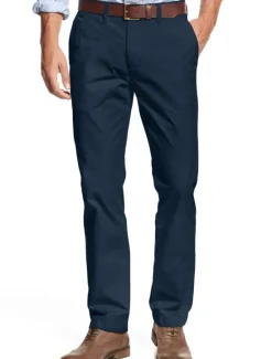 Clearance OUKU Men's Graduation Trousers Chinos Chino Pants Pocket Plain Comfort Breathable Outdoor Daily Going out Fashion Casual Black Khaki
