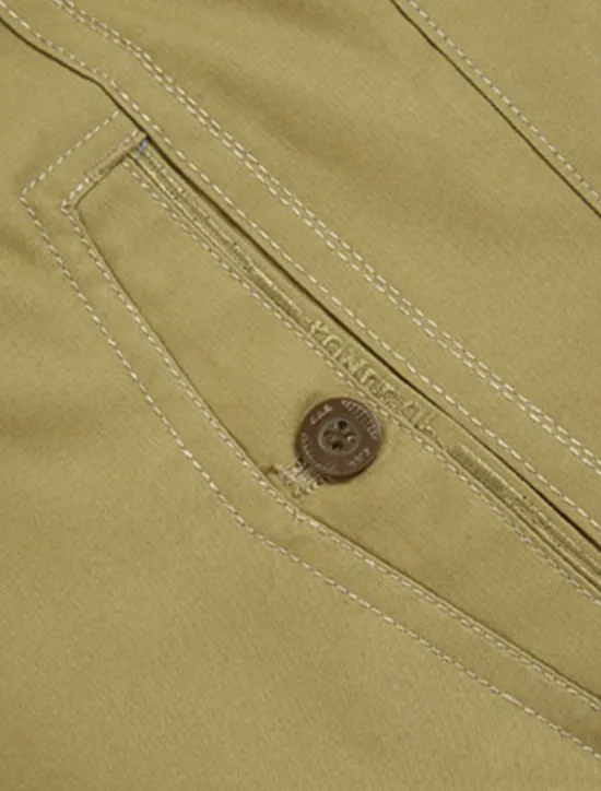 Hot OUKU Men's Graduation Trousers Chinos Chino Pants Pocket Straight Leg Plain Comfort Breathable Outdoor Daily Going out Fashion Casual Dark Khaki Black