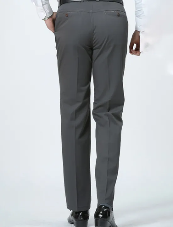 Hot OUKU Men's Graduation Trousers Chinos Chino Pants Pocket Straight Leg Plain Comfort Breathable Outdoor Daily Going out Fashion Casual Dark Khaki Black