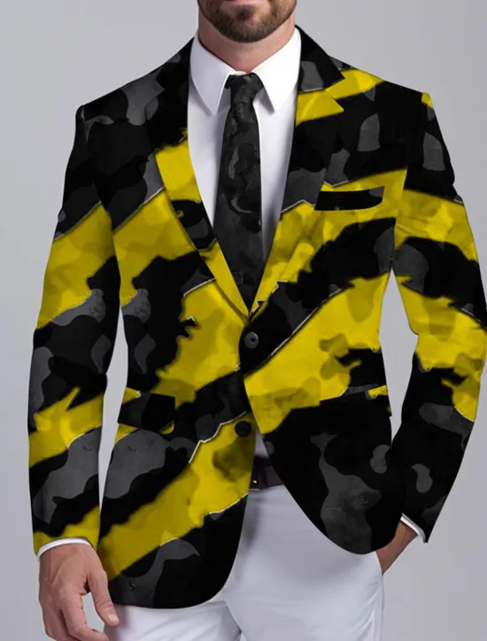 OUKU Men's Graffiti Long Sleeve Turndown Business Work Wear to work Going out Buttons Print Multi Pocket