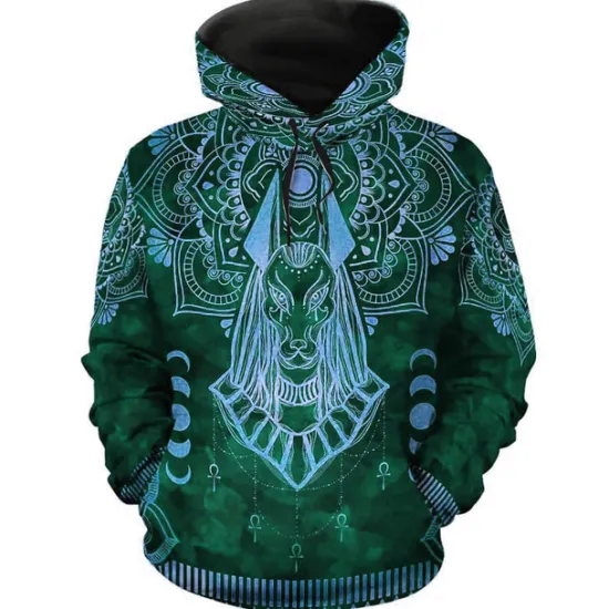 OUKU Men's Graphic Animal Tribal Hoodie Hoodies Sweatshirt Daily Basic Long Sleeve Hooded Vacation Sports Outdoor Holiday Red Purple Print Front Pocket Spring & Fall Designer
