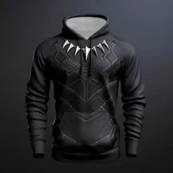 OUKU Men's Graphic Armor Hoodie Hoodies Sweatshirt Fashion Daily Long Sleeve Hooded Vacation Sports Outdoor Holiday Black Dark Gray Print Front Pocket Spring & Fall Designer