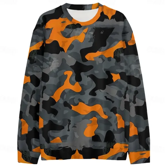 Discount OUKU Men's Graphic Camo / Sweatshirts Golf Pullover Sweatshirt Long Sleeve Sweatshirt Hooded Vacation Cool Daily Print Vacation Sports Outdoor Going out Printing Winter Spring & Fall Camouflage