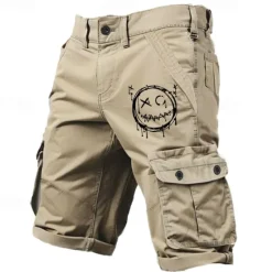 OUKU Men's Graphic Cargo Shorts Mid Waist Sports Fashion Designer Outdoor Sports Outdoor Casual 6 Pocket Designer Clothing Apparel