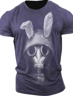 Clearance OUKU Men's Graphic Cartoon T Shirt Short Sleeve T shirt 3D Print Crew Neck Shirt Vintage Fashion Designer Outdoor Daily Sports Wine Navy Blue Blue Spring & Summer Clothing Apparel S M L XL 2XL 3XL
