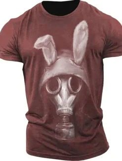 Clearance OUKU Men's Graphic Cartoon T Shirt Short Sleeve T shirt 3D Print Crew Neck Shirt Vintage Fashion Designer Outdoor Daily Sports Wine Navy Blue Blue Spring & Summer Clothing Apparel S M L XL 2XL 3XL