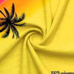 New OUKU Men's Graphic Coconut Palm Vest Top Sleeveless T Shirt for Men Sleeveless T shirt 3D Print Crew Neck Shirt Vacation Tropical Designer Party Daily Gym Spring & Summer Clothing Apparel S M L XL Yellow