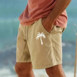 Best OUKU Men's Graphic Coconut Tree Shorts Summer Shorts Beach Shorts Mid Waist Streetwear Hawaiian Designer Casual Daily Holiday Drawstring Elastic Waist 3D Print Designer Clothing Apparel