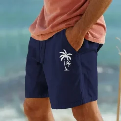 OUKU Men's Graphic Coconut Tree Shorts Summer Shorts Beach Shorts Mid Waist Streetwear Hawaiian Designer Casual Daily Holiday Drawstring Elastic Waist 3D Print Designer Clothing Apparel