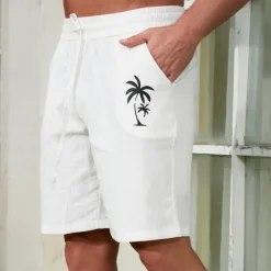 OUKU Men's Graphic Coconut Tree Shorts Summer Shorts Beach Shorts Mid Waist Streetwear Hawaiian Designer Casual Daily Holiday Drawstring Elastic Waist 3D Print Designer Clothing Apparel