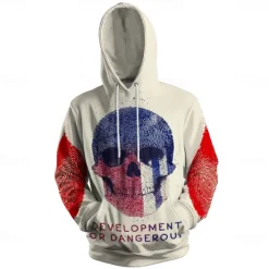 Sale OUKU Men's Graphic Dark Hoodie Hoodies Sweatshirt Vacation Daily Long Sleeve Hooded Vacation Sports Outdoor Going out Printing Winter Spring & Fall Designer Beige