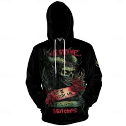 Clearance OUKU Men's Graphic Dark Hoodie Hoodies Sweatshirt Vacation Daily Long Sleeve Hooded Vacation Sports Outdoor Going out Printing Spring & Fall Designer Black
