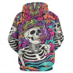 Hot OUKU Men's Graphic Dark Hoodie Hoodies Sweatshirt Vacation Daily Long Sleeve Hooded Vacation Sports Outdoor Going out Printing Winter Spring & Fall Designer Purple