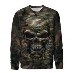 New OUKU Men's Graphic Dark Sweatshirts Golf Pullover Sweatshirt Long Sleeve Sweatshirt Hooded Vacation Cool Daily Print Vacation Sports Outdoor Going out Printing Winter Spring & Fall Camouflage